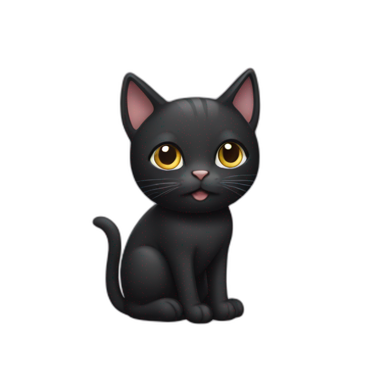 one black cat | AI Emoji Generator