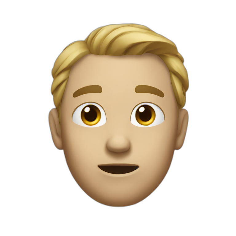 formal man looking sideways with head tilted | AI Emoji Generator