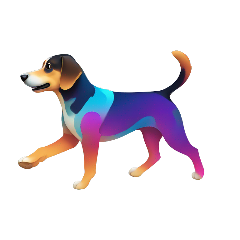 Vector art of dog made of vector gradient shapes abstract shapes vector ...