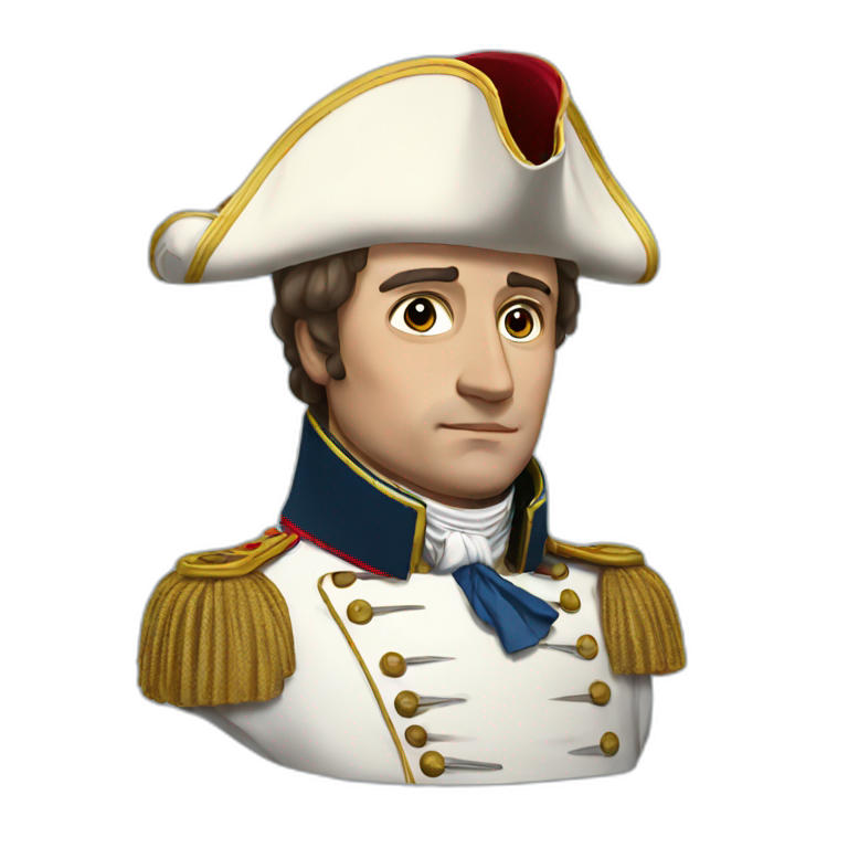 Crazy eyes napoleon | AI Emoji Generator