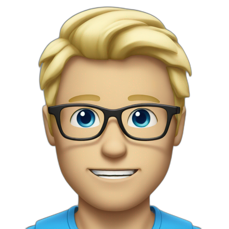 Blond Man Programmer Big Hazelnut Ai Emoji Generator