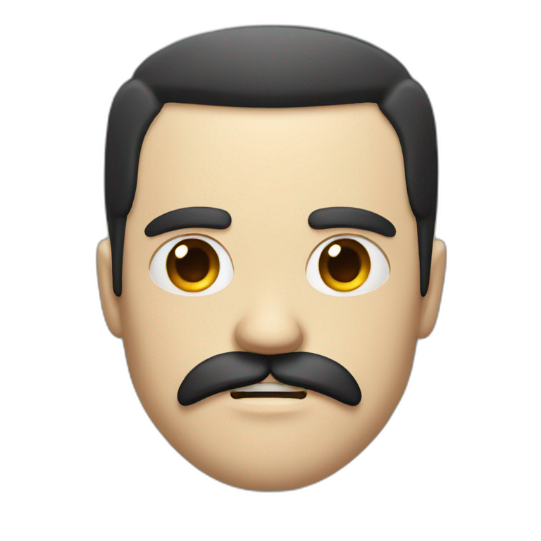 Guy in a brown uniform with toothbrush moustache and side part black ...