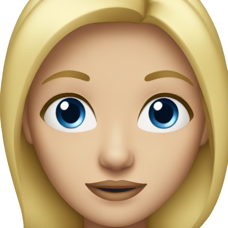 Woman Blonde Hair Blue Eyes Ai Emoji Generator 