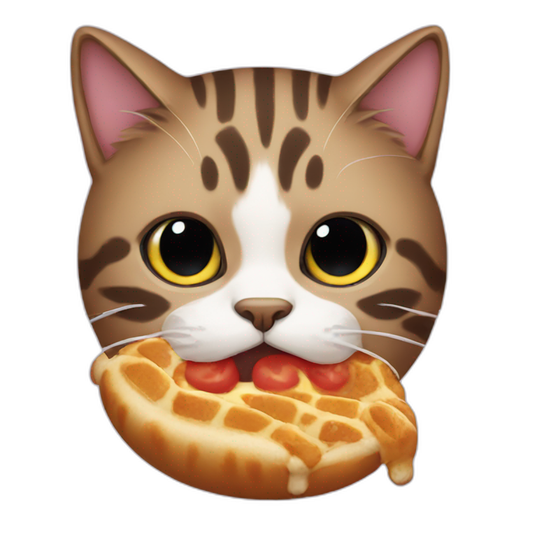 cat eating chouquette | AI Emoji Generator