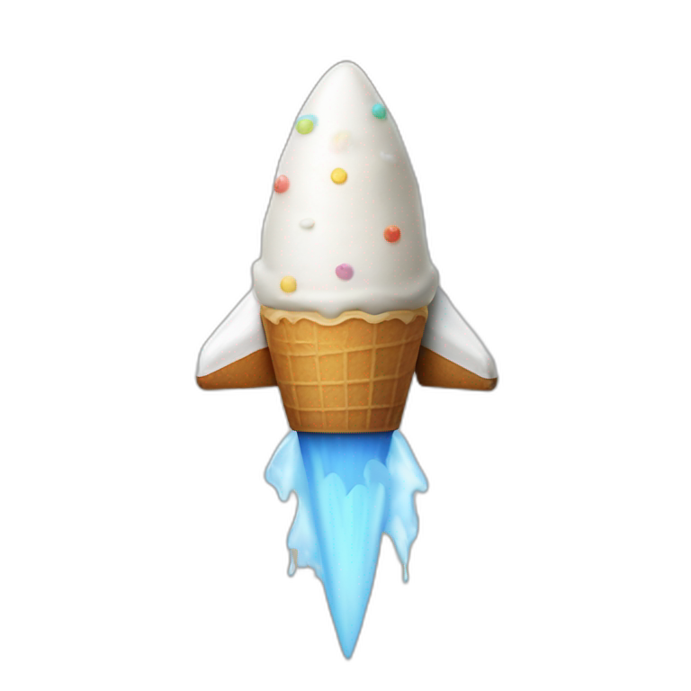 a rocket ship powered by flowers | AI Emoji Generator