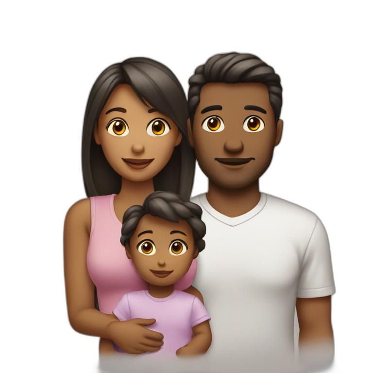 Baby girl with 2 cats 1black 1 white | AI Emoji Generator