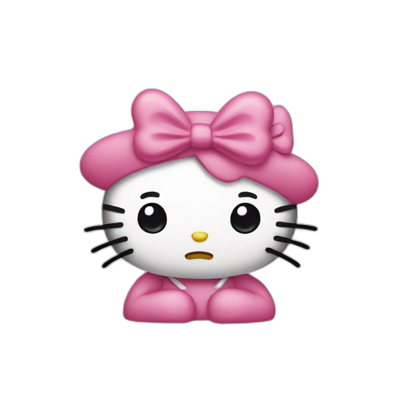 hello kitty sad | AI Emoji Generator