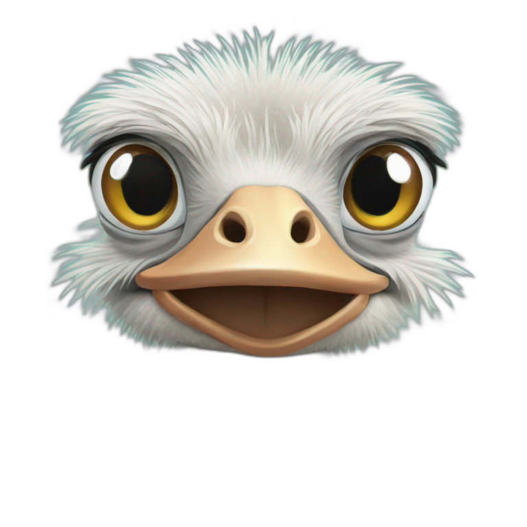 Ostrich eating waffles | AI Emoji Generator