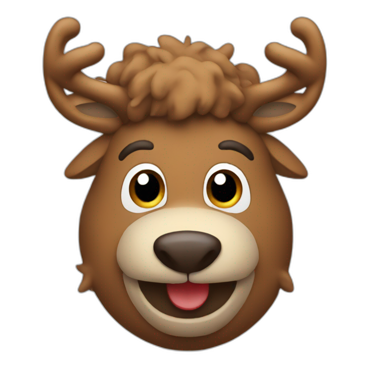 buff rudolph the red nose reindeer | AI Emoji Generator