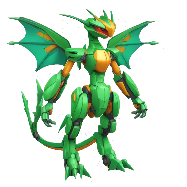 Mechanical Flygon-Scyther-Charizard-raptor-Medabot-Mecha full body | AI ...