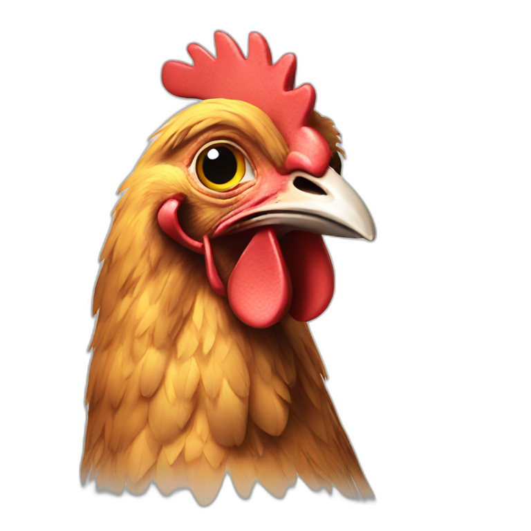 judgmental chicken | AI Emoji Generator