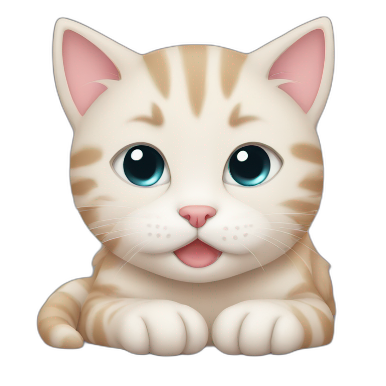 sleepy kitten | AI Emoji Generator