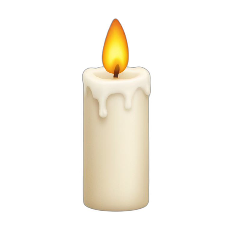 candle with flame with heart shape | AI Emoji Generator