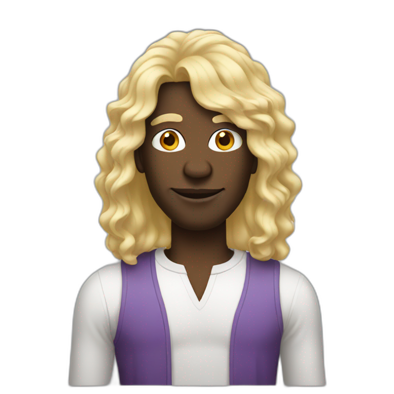 Blonde shop wig emoji