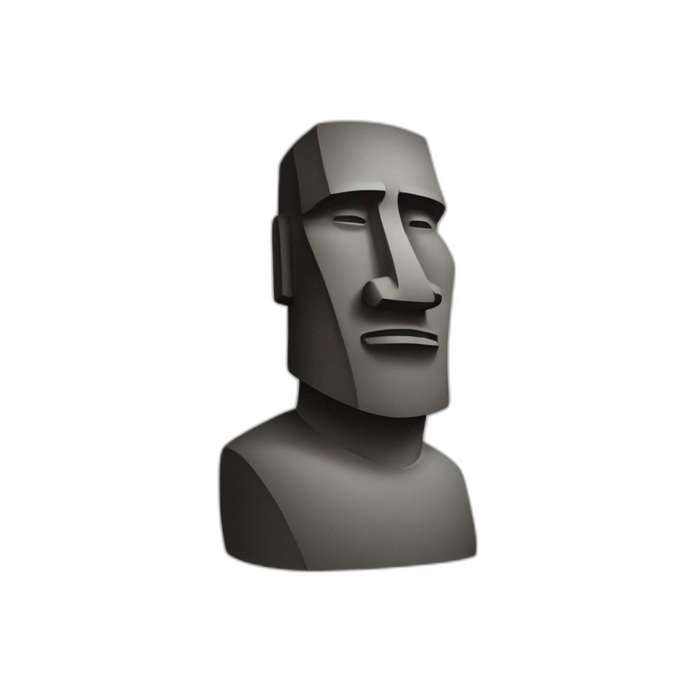 A cat faced moai | AI Emoji Generator