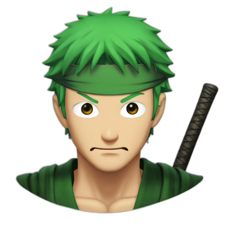 Roronoa zoro from one piece | AI Emoji Generator