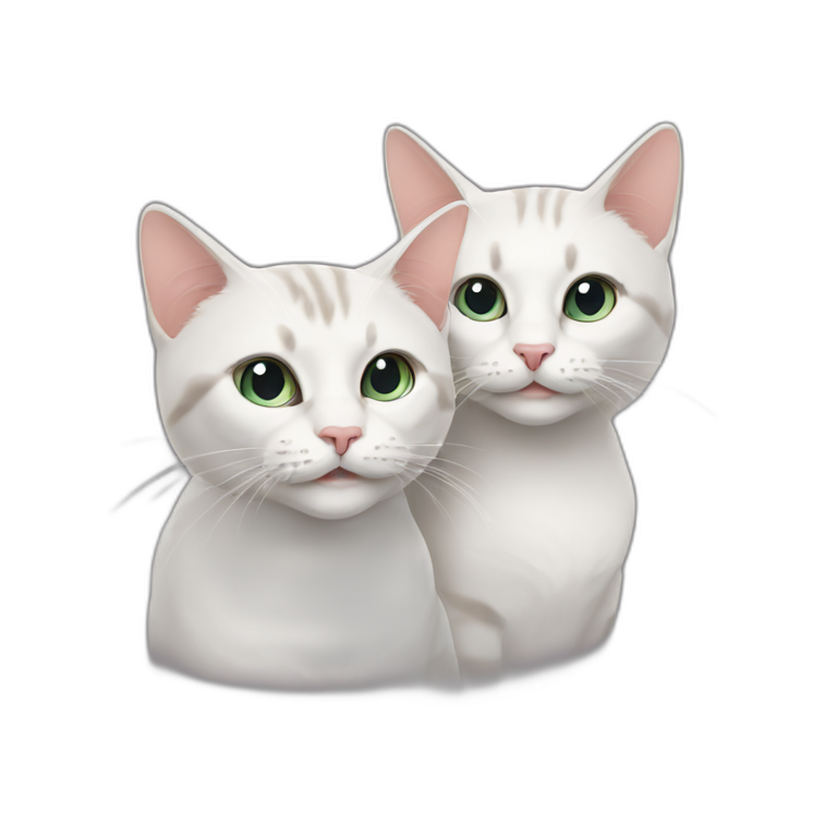 Two cats kissing | AI Emoji Generator