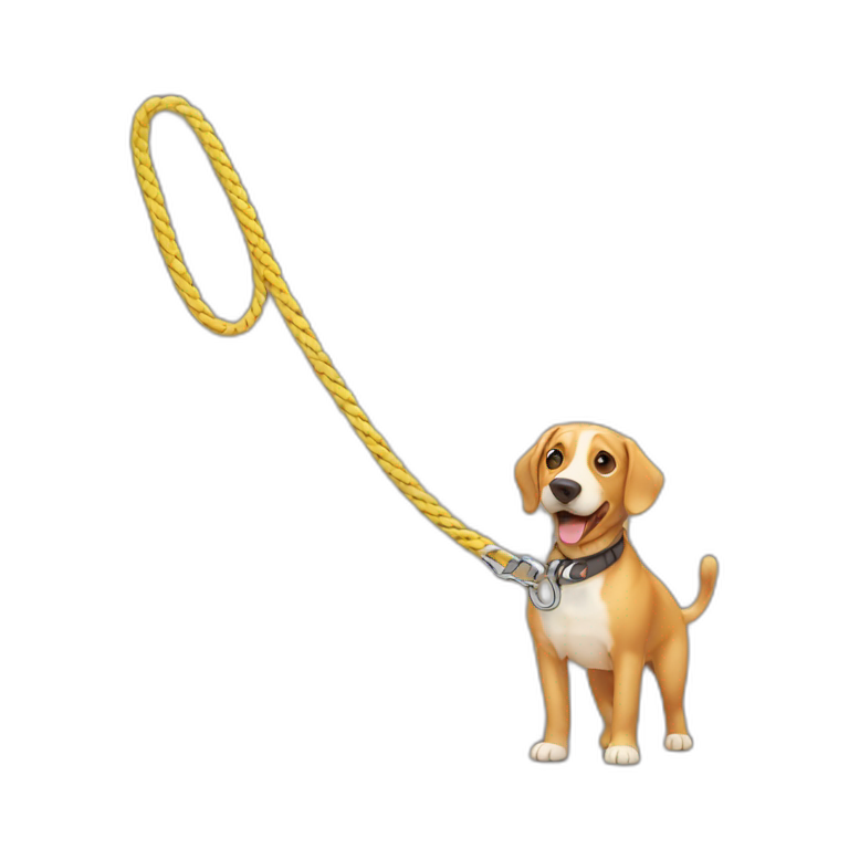 yellow comfortable dog leash | AI Emoji Generator