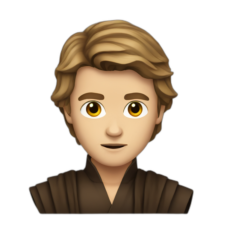 Anakin skywalker holding a beer and a macbook | AI Emoji Generator