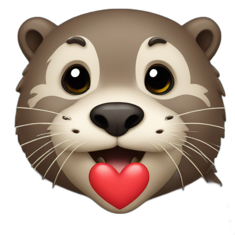 otter that makes a heart | AI Emoji Generator