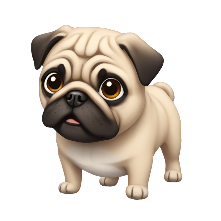 Pug-happy | AI Emoji Generator