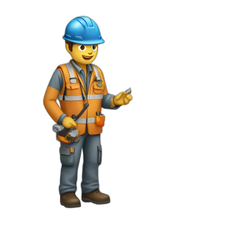 tall geologist man carrying his toddler daughter | AI Emoji Generator