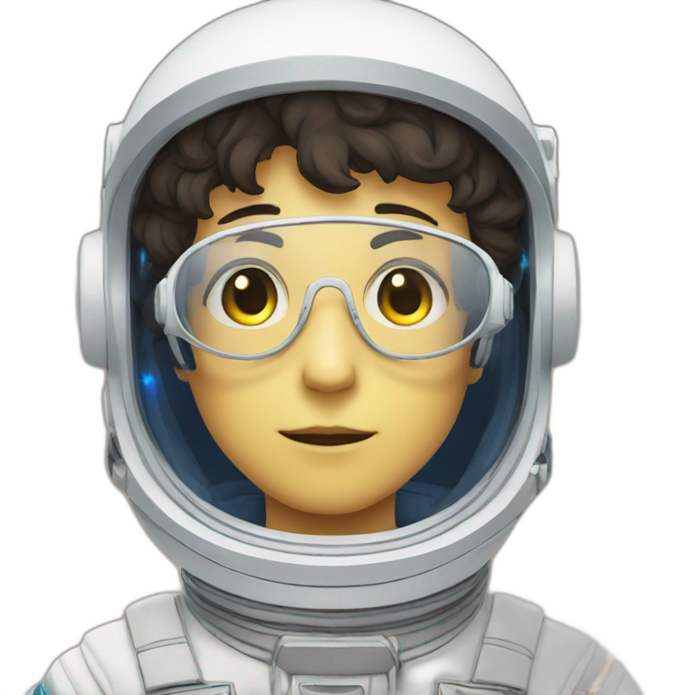 astronaut anime man | AI Emoji Generator