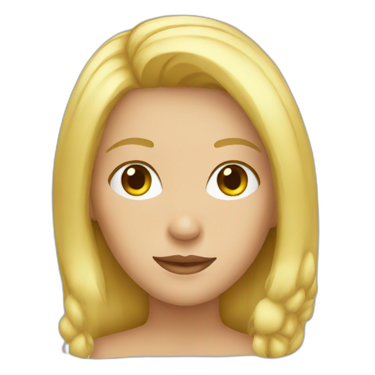 Tired blonde girl | AI Emoji Generator