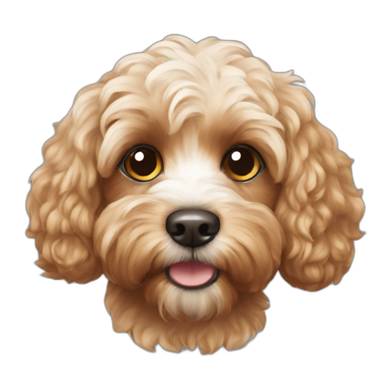 All White cavapoo as Spiderman | AI Emoji Generator