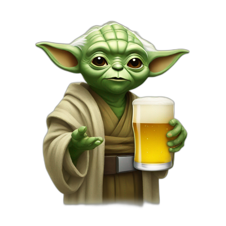 yoda drink beer | AI Emoji Generator