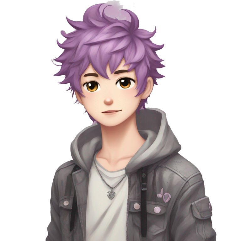 Cute Edgy Attractive Punk Catboy | AI Emoji Generator