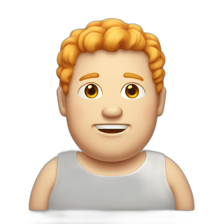 very fat ginger and white cat eating cheetos | AI Emoji Generator