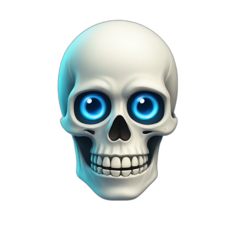 a capricorn skeleton with glowing eyes | AI Emoji Generator