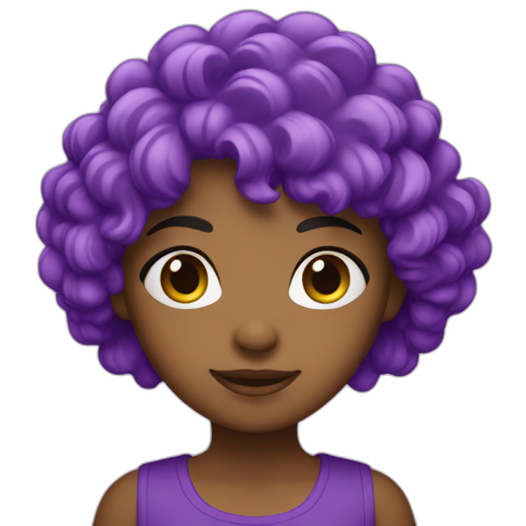 Purple girl | AI Emoji Generator