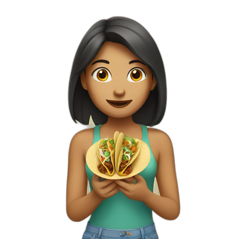 Chubby eating tacos on valentines | AI Emoji Generator