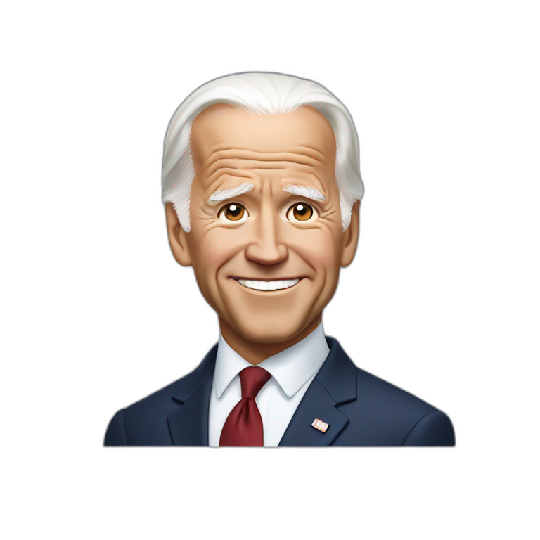 Joe Biden laughting | AI Emoji Generator