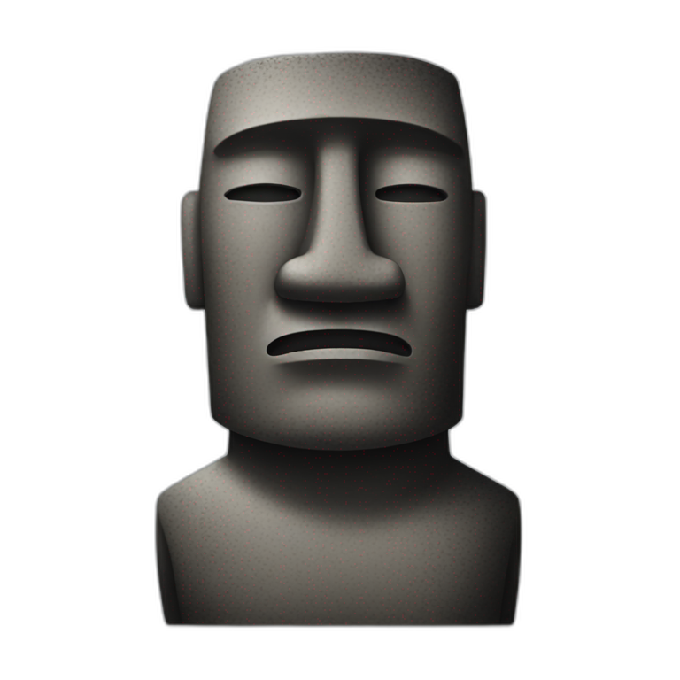 moai wearing dark sunglasses | AI Emoji Generator