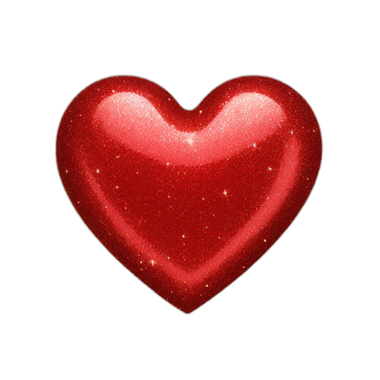 Glitter sparkle heart | AI Emoji Generator