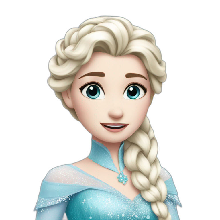 elsa-with-bob-haircut | AI Emoji Generator