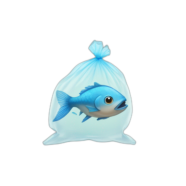 fish in a plastic bag