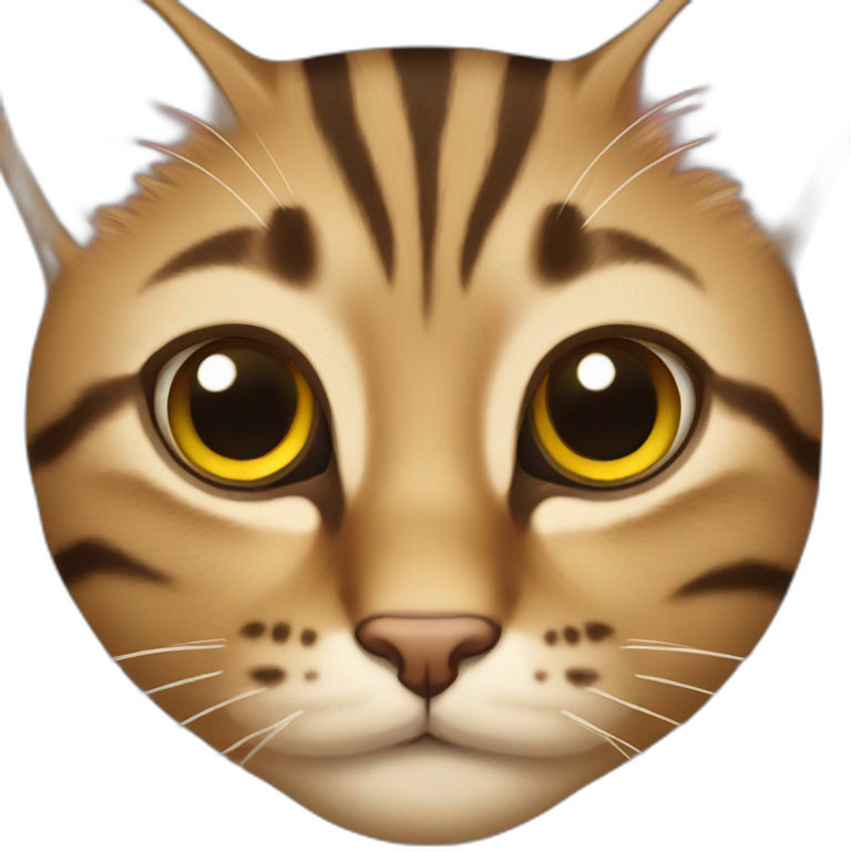 Grinning Cat with big eyes | AI Emoji Generator