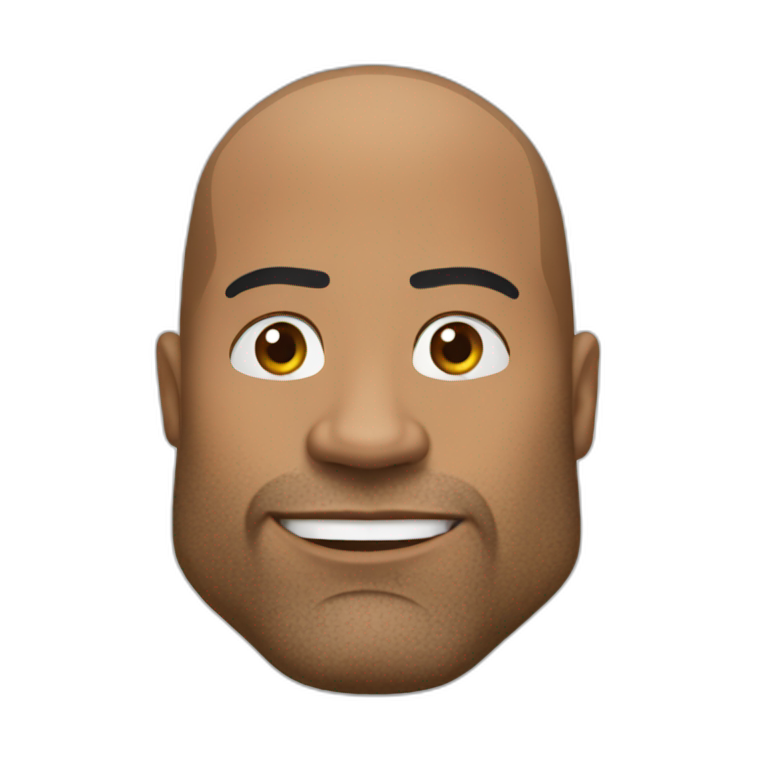 The rock sourcil lever | AI Emoji Generator