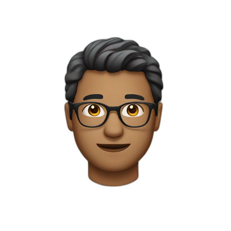 bald men with glasses | AI Emoji Generator