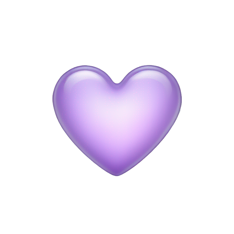 pastel lilac and cyan iridescent glass heart | AI Emoji Generator