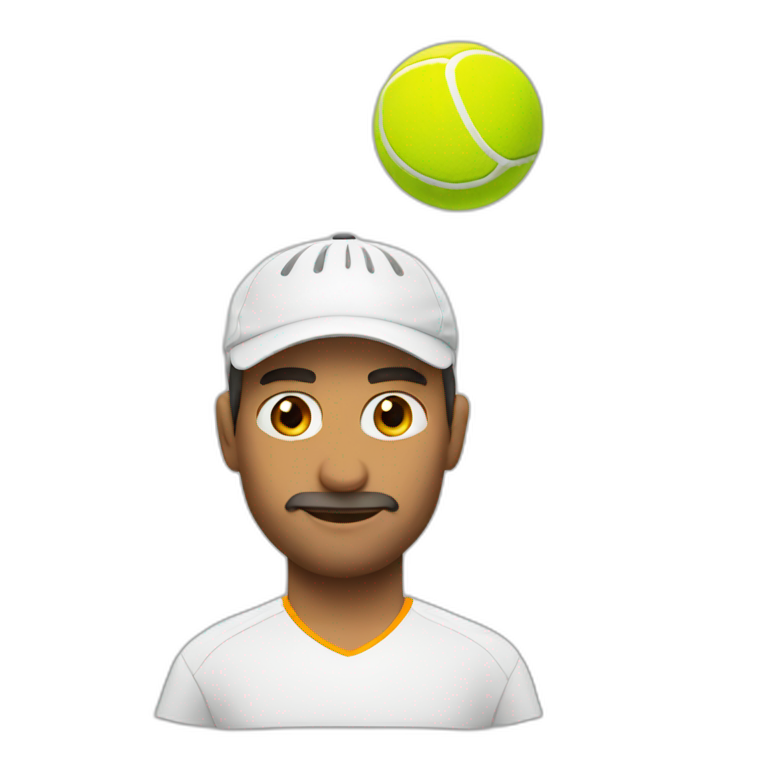 brunette female tennis player with braid | AI Emoji Generator