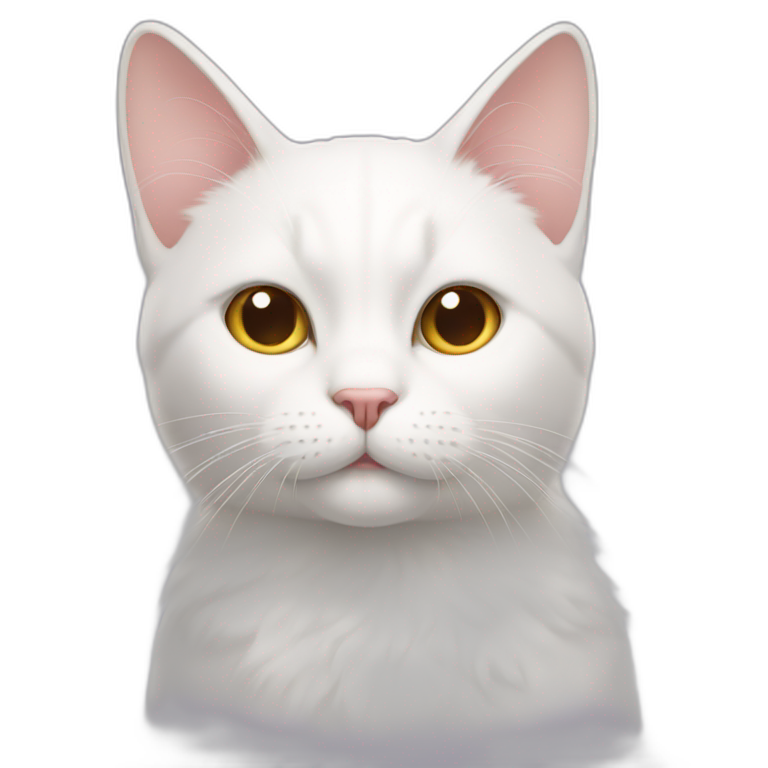 white dog sitting down with brown spots on his ears | AI Emoji Generator