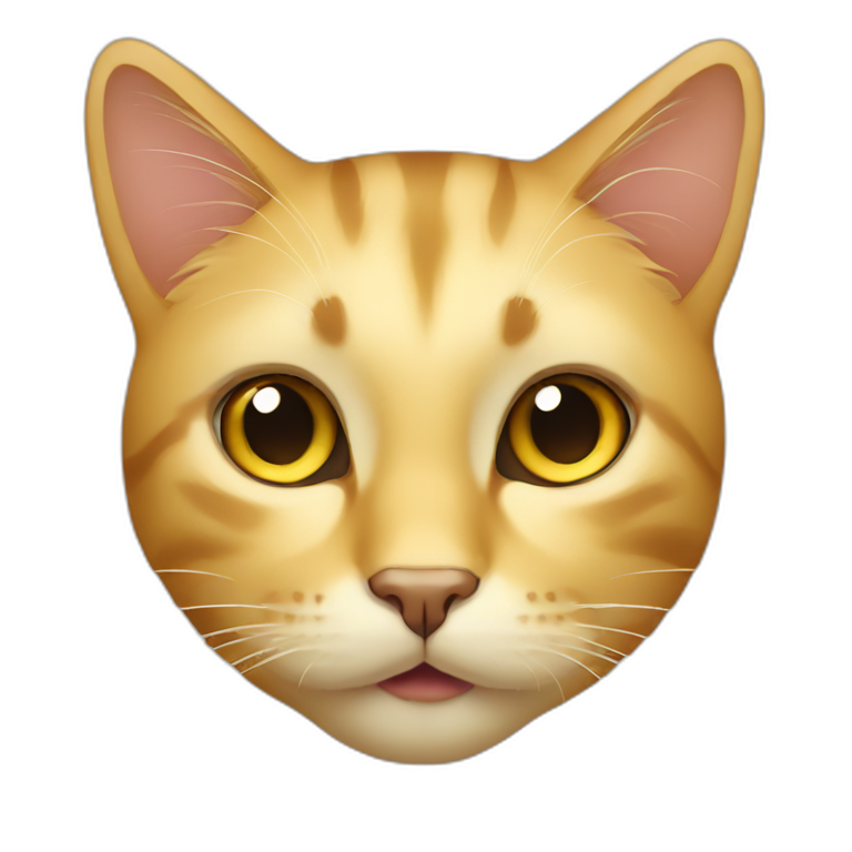 Golden Floof cat white beard | AI Emoji Generator