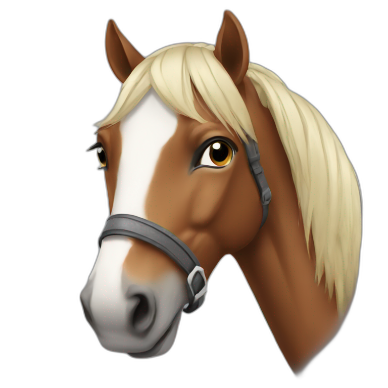 Horse smiling | AI Emoji Generator