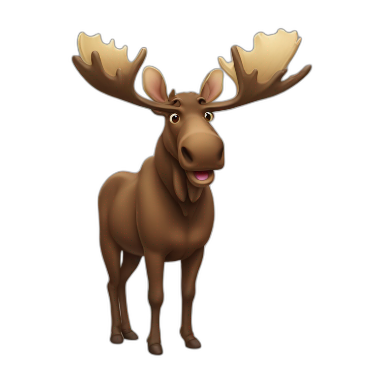 Happy moose | AI Emoji Generator