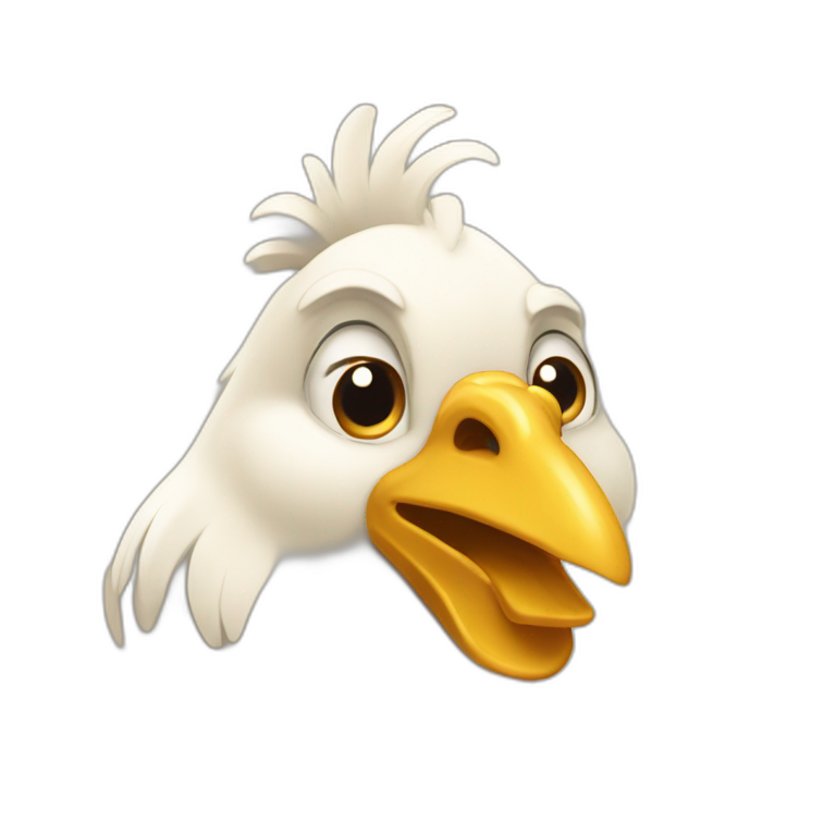 Une poule avec des dents en or | AI Emoji Generator